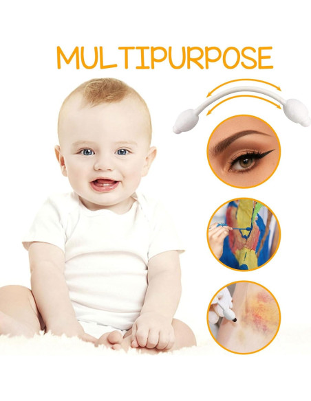 Hisopos de Algodón Orgánico HNRLOY para Bebés - 224 Unidades