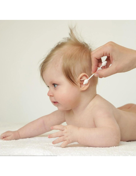 Hisopos de Algodón Orgánico HNRLOY para Bebés - 224 Unidades