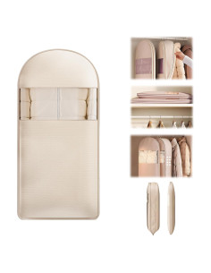 Bolsa Colgante de Ropa FIYADWZH Beige con Compresión Automática