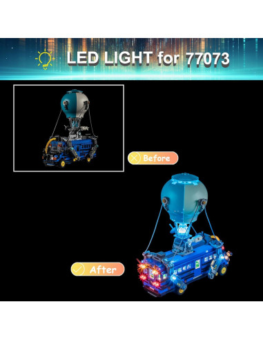 Kit de Luz LED para Lego 77073 Battle Bus Fortnite