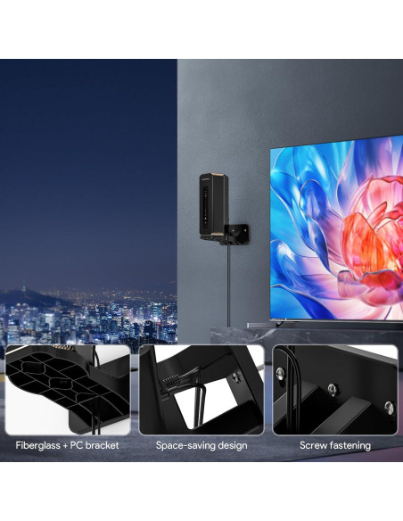 Soporte de Montaje en Pared Orbi WiFi 7 XLTTYWL Negro