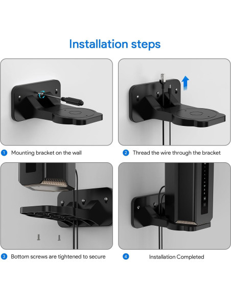 Soporte de Montaje en Pared Orbi WiFi 7 XLTTYWL Negro