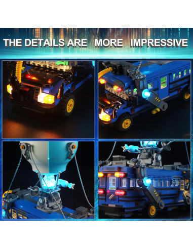 Kit de Luz LED para Lego 77073 Battle Bus Fortnite