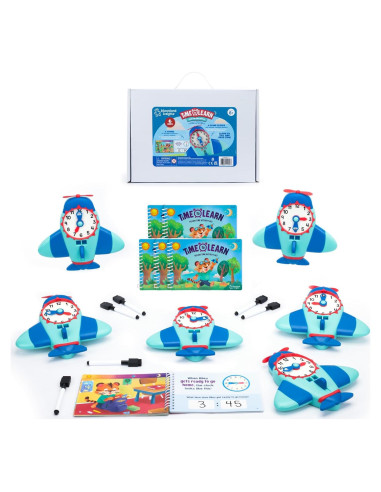 Conjunto de Actividades Time to Learn Educational Insights - Reloj Didáctico para Niños 6+