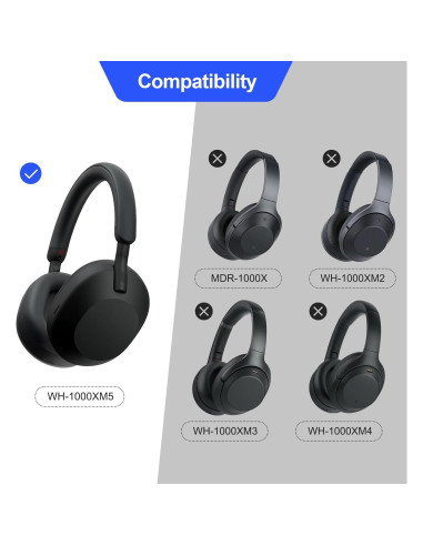 Almohadillas de Reemplazo Auriculares Sony WH-1000XM5 Aurivor