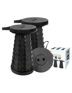 Juego de 2 Taburetes Plegables AttoShow Negro 181kg