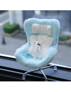 Asiento de Coche para Muñecas Genérico Azul 10-17 cm 2