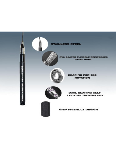 Cuerda de Salto Camouride Athletics con Sistema Auto-Bloqueante