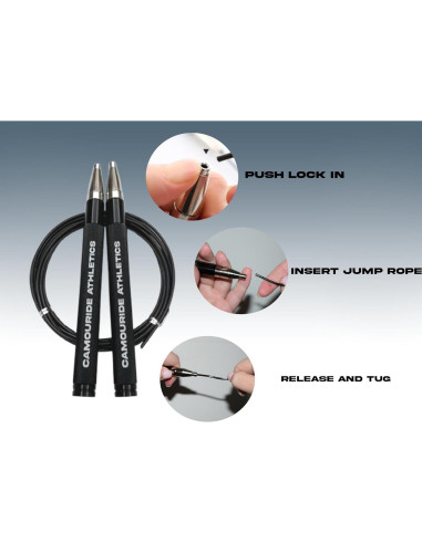 Cuerda de Salto Camouride Athletics con Sistema Auto-Bloqueante