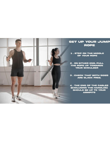 Cuerda de Salto Camouride Athletics con Sistema Auto-Bloqueante