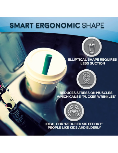 Popote Reutilizable HotSips XL Rosa Aqua - 30 y 40 oz