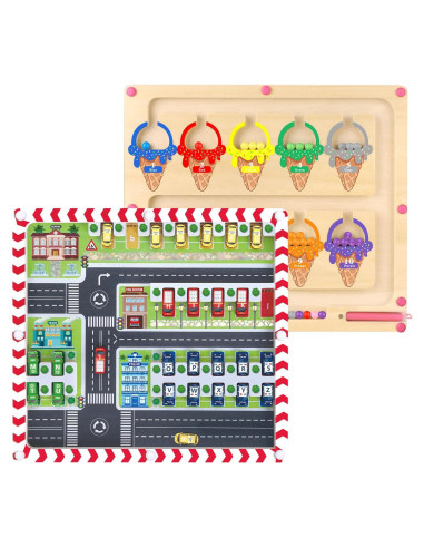 Laberinto Magnético Montessori Doble Cara - Juguete Educativo