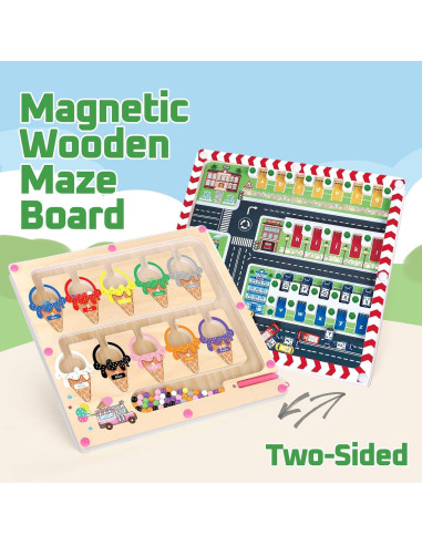 Laberinto Magnético Montessori Doble Cara - Juguete Educativo