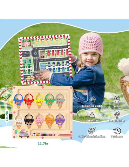 Laberinto Magnético Montessori Doble Cara - Juguete Educativo