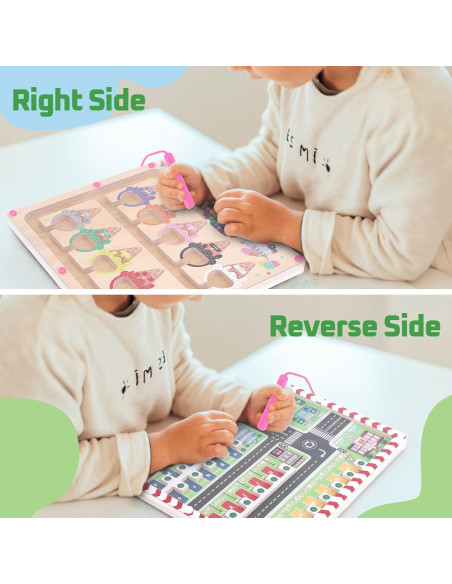 Laberinto Magnético Montessori Doble Cara - Juguete Educativo