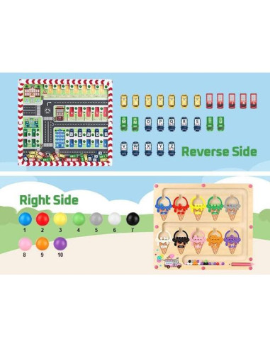 Laberinto Magnético Montessori Doble Cara - Juguete Educativo