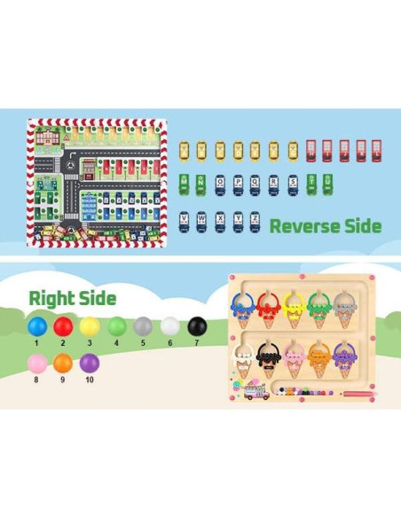 Laberinto Magnético Montessori Doble Cara - Juguete Educativo