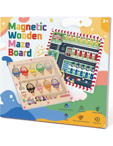 Laberinto Magnético Montessori Doble Cara - Juguete Educativo