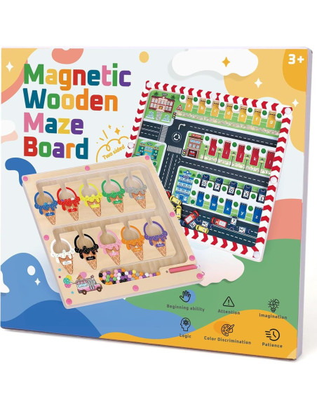 Laberinto Magnético Montessori Doble Cara - Juguete Educativo