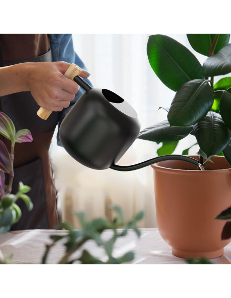 Regadera de Metal Green Moon 1.2L Negra con Pico Largo