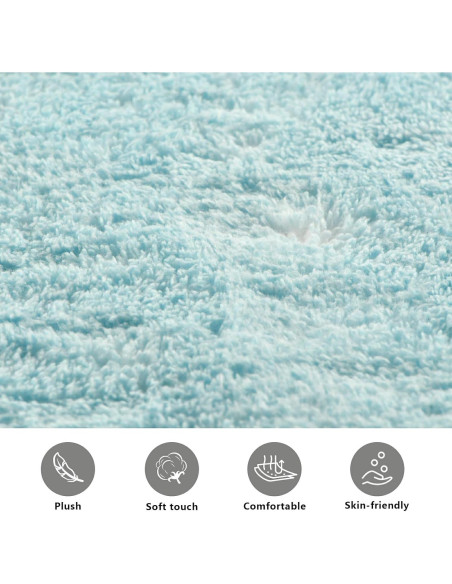 Alfombra de baño BOENLE tiburón azul 99x51cm antideslizante