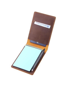 Cubierta de Cuero Fasjosma para Cuaderno Espiral 3.5x5.5"