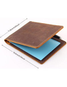 Cubierta de Cuero Fasjosma para Cuaderno Espiral 3.5x5.5" 2