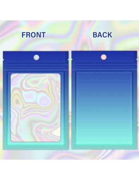 100 Bolsas Mylar Holográficas VEEMOS 8.9x11.9 cm Reutilizables