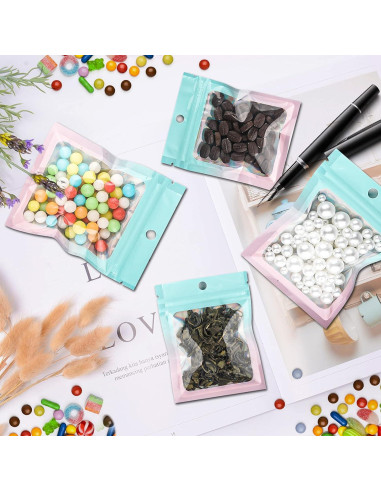 100 Bolsas Mylar Holográficas VEEMOS 8.9x11.9 cm Reutilizables