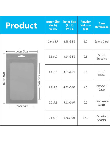 100 Bolsas Mylar Holográficas VEEMOS 8.9x11.9 cm Reutilizables