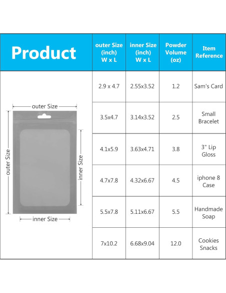 100 Bolsas Mylar Holográficas VEEMOS 8.9x11.9 cm Reutilizables