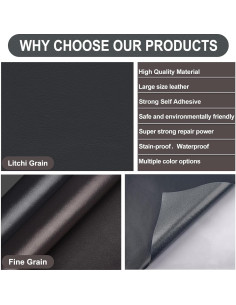 Cinta de Reparación de Cuero Soyuna 43x200 cm Gris Autoadhesiva 2