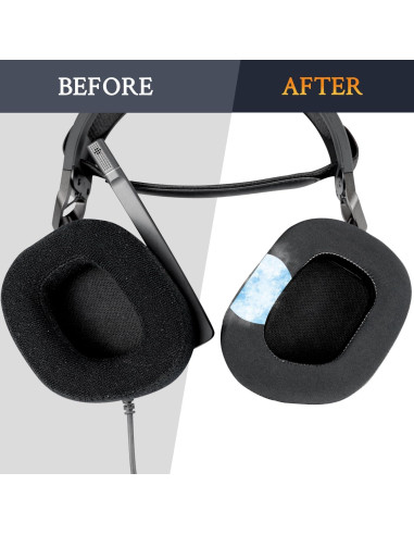 Almohadillas de Enfriamiento de Gel SOULWIT para Corsair HS80 - Negro