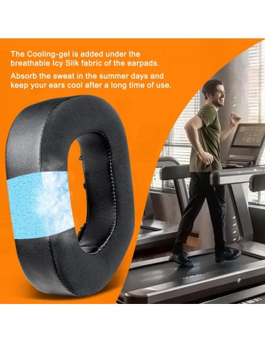 Almohadillas de Enfriamiento de Gel SOULWIT para Corsair HS80 - Negro