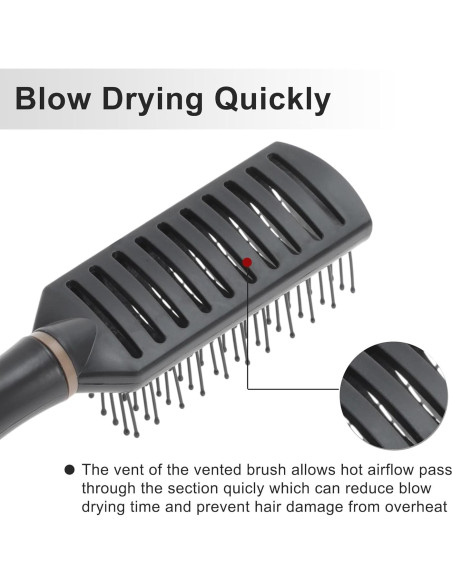 Cepillo Ventilado VOCOSTE para Secado Rápido - Negro Cepillo Ventilado VOCOSTE para Secado Rápido - Negro