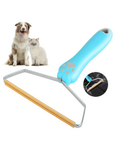 Removedor de Pelo de Mascotas Qiguet - Rastrillo Eficaz Azul
