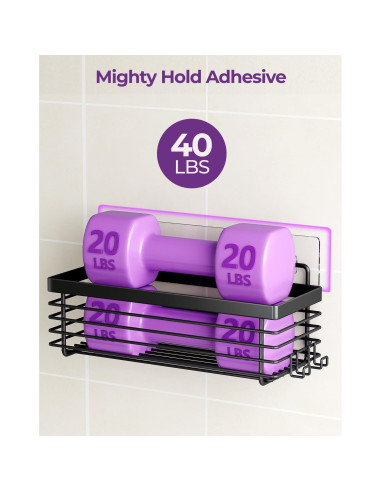 Caddy de Ducha ODesign 3 Pack Acero Inoxidable Negro