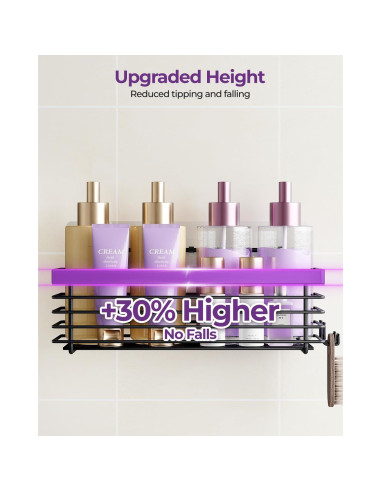 Caddy de Ducha ODesign 3 Pack Acero Inoxidable Negro