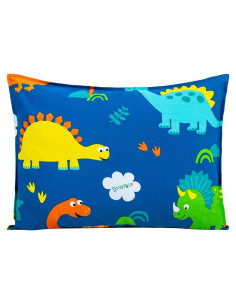 Almohada para Niños Cottonblue 14x19" Algodón Orgánico Dinosaurio