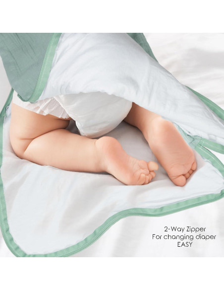 Saco de dormir de algodón muselina unisex 0-6 meses azul