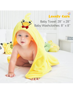 Paquete de 3 Toallas de Baño con Capucha Lovely Care - Microfibra 2