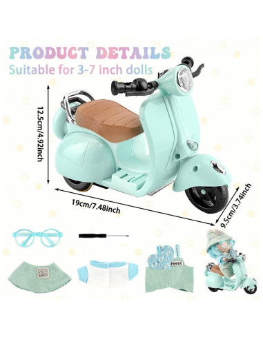 Conjunto de Accesorios para Muñecas WALLFID 17cm Azul