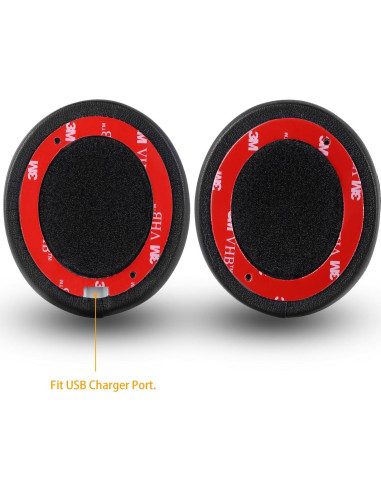 Almohadillas de Reemplazo JECOBB para Auriculares Beats Solo 2/3 - Cuero y Espuma de Memoria