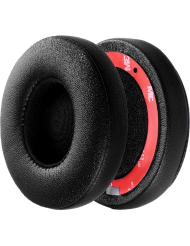 Almohadillas de Reemplazo JECOBB para Auriculares Beats Solo 2/3 - Cuero y Espuma de Memoria