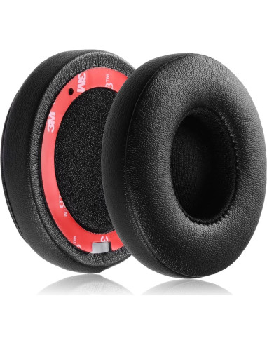 Almohadillas de Reemplazo JECOBB para Auriculares Beats Solo 2/3 - Cuero y Espuma de Memoria