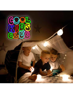 Cartel de Neón LED Cool Kids Club para Decoración Infantil 2