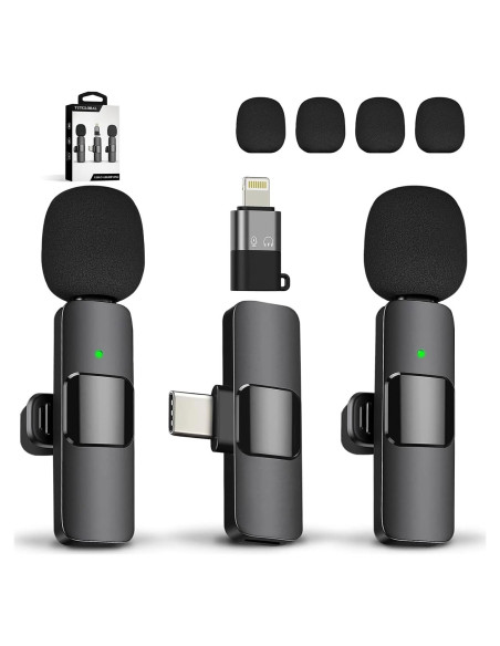 Micrófono Inalámbrico Lavalier TUTGLOBAL K9 para iPhone y Android Micrófono Inalámbrico Lavalier TUTGLOBAL K9 para iPhone y Android