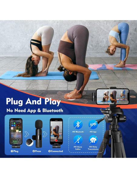 Micrófono Inalámbrico Lavalier TUTGLOBAL K9 para iPhone y Android Micrófono Inalámbrico Lavalier TUTGLOBAL K9 para iPhone y Android