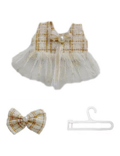 Ropa de Muñeca Kawaii Genérico 15cm/17cm Lazo Perlas Encaje