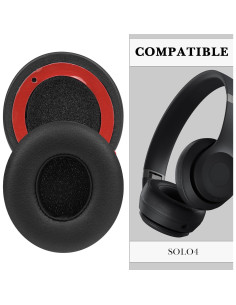 Almohadillas de Repuesto Linkidea para Auriculares Beats Solo 4 - Negro 2